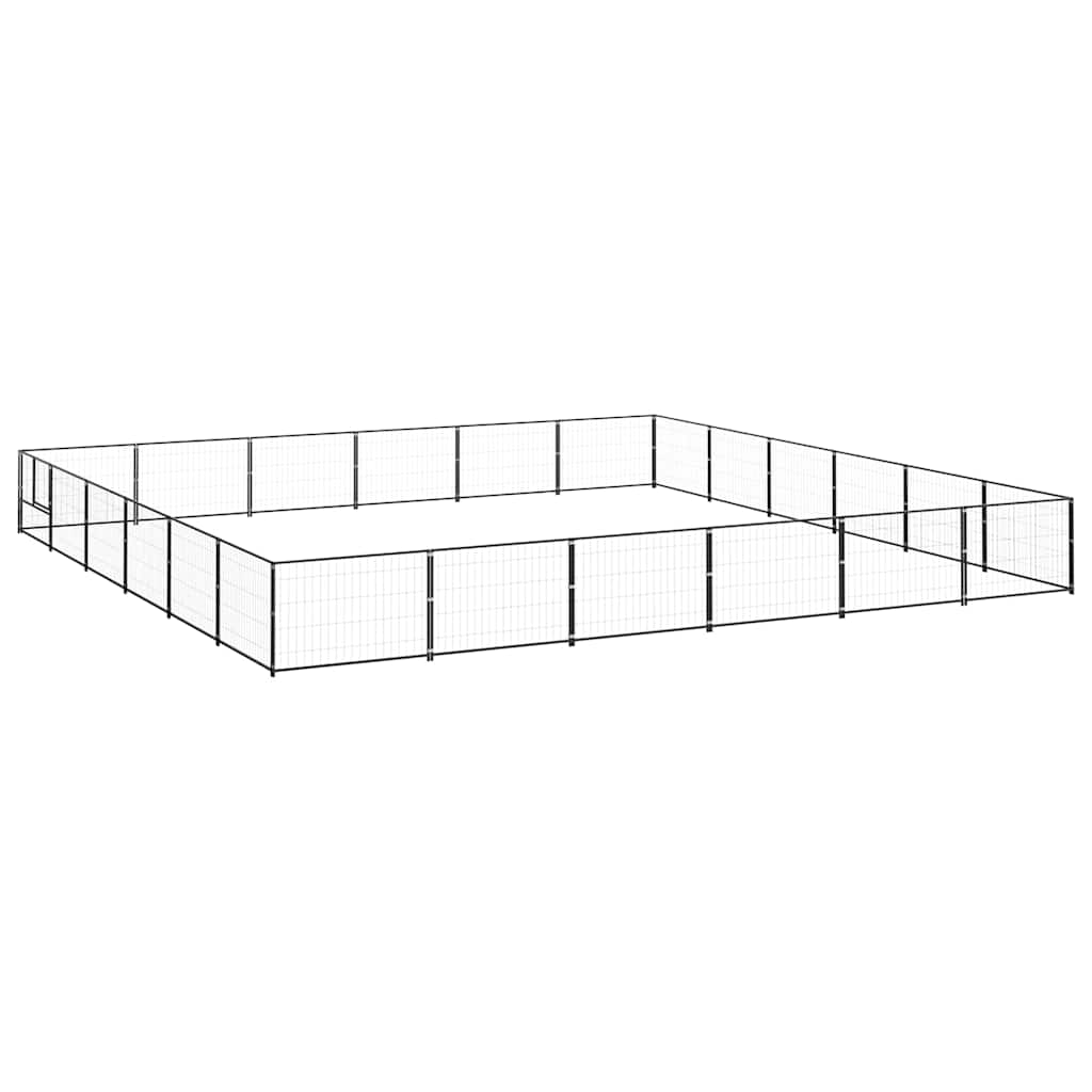 Hundezwinger Schwarz 36 m² Stahl