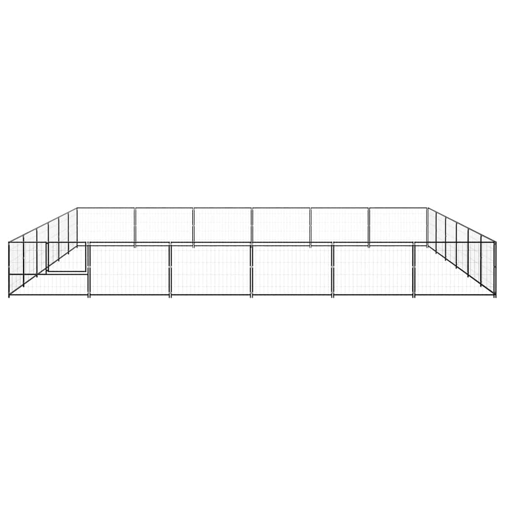 Hundezwinger Schwarz 36 m² Stahl