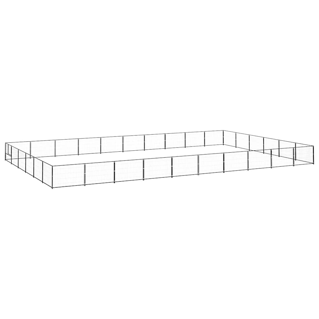 Hundezwinger Schwarz 60 m² Stahl