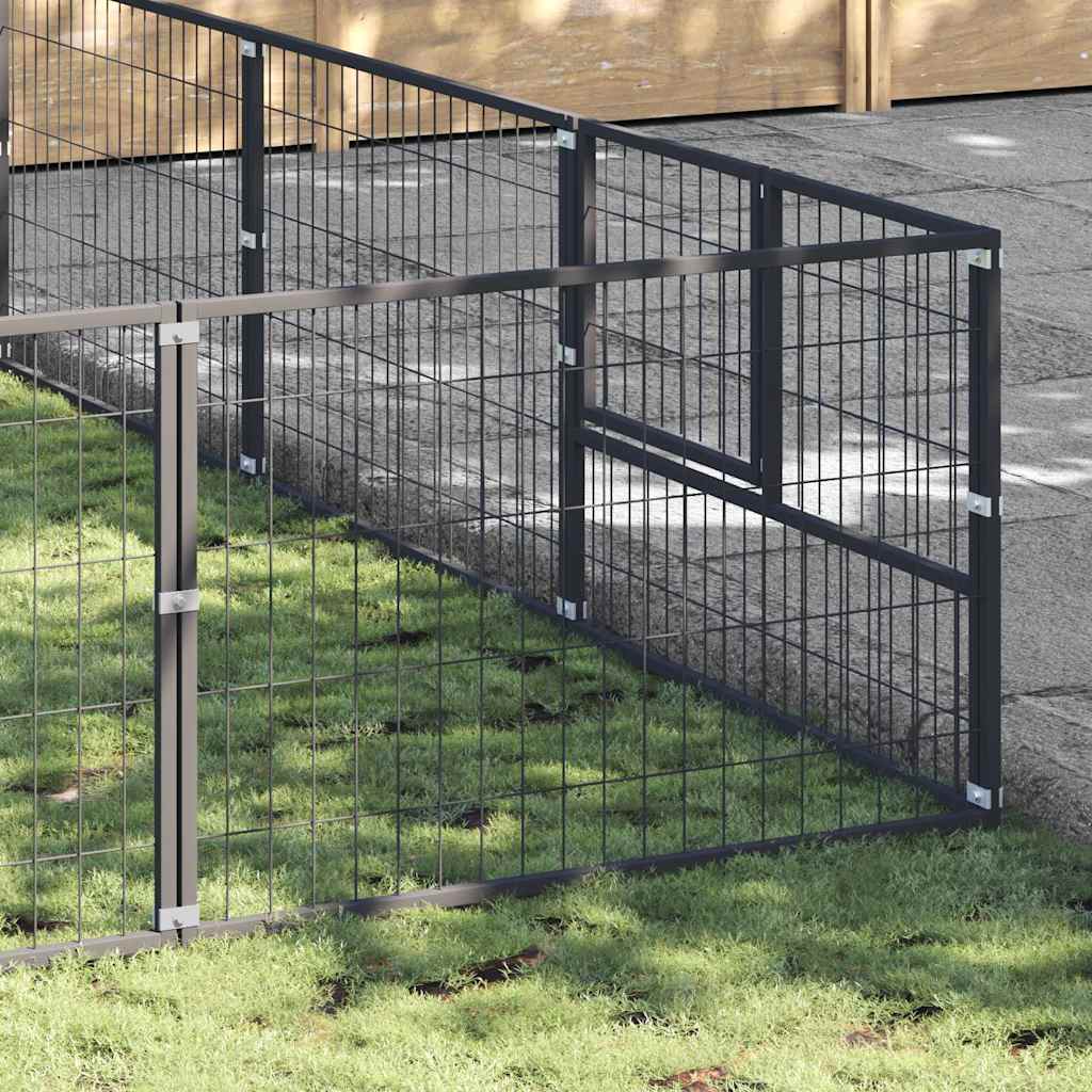Hundezwinger Schwarz 60 m² Stahl