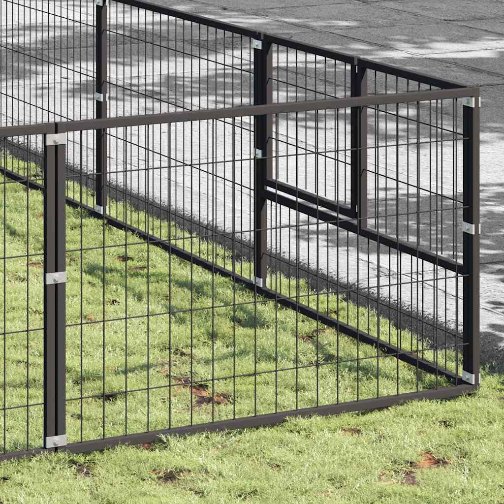 Hundezwinger Schwarz 64 m² Stahl