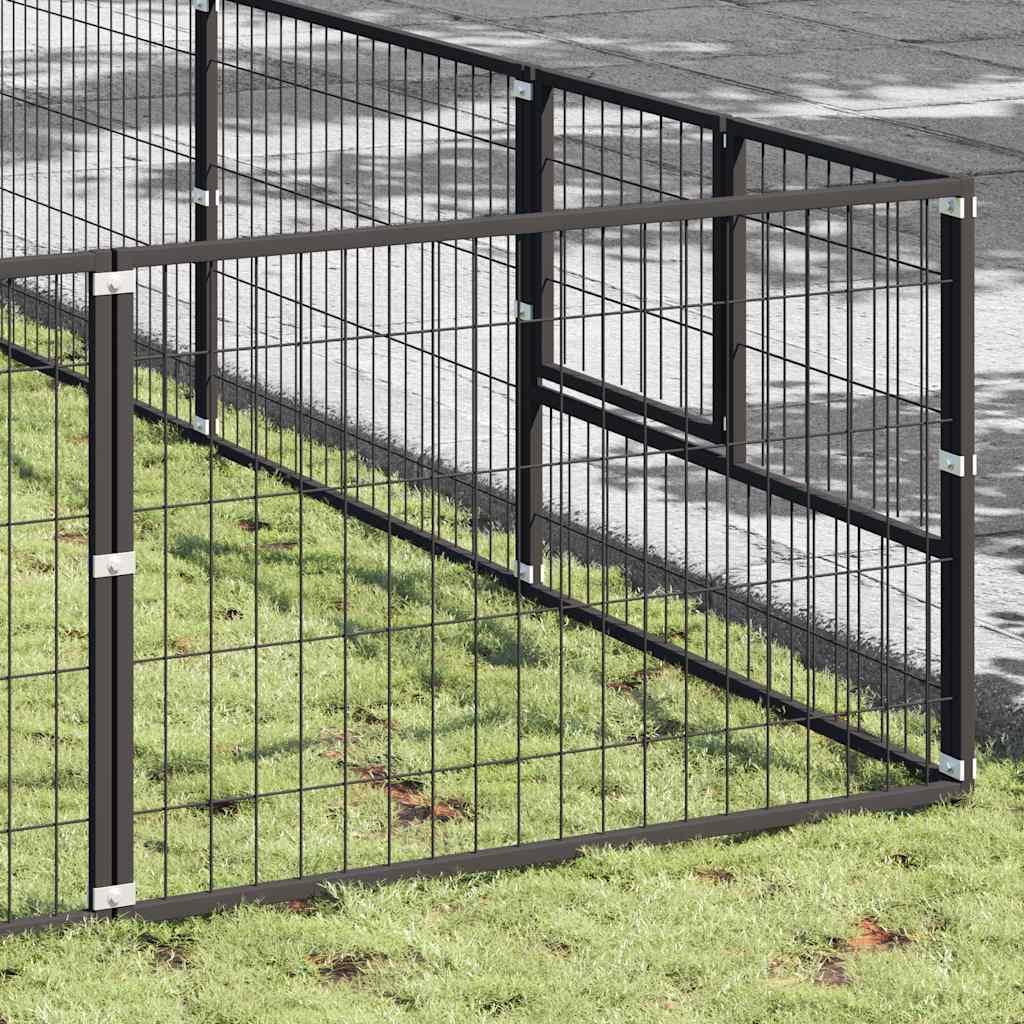 Hundezwinger Schwarz 81 m² Stahl