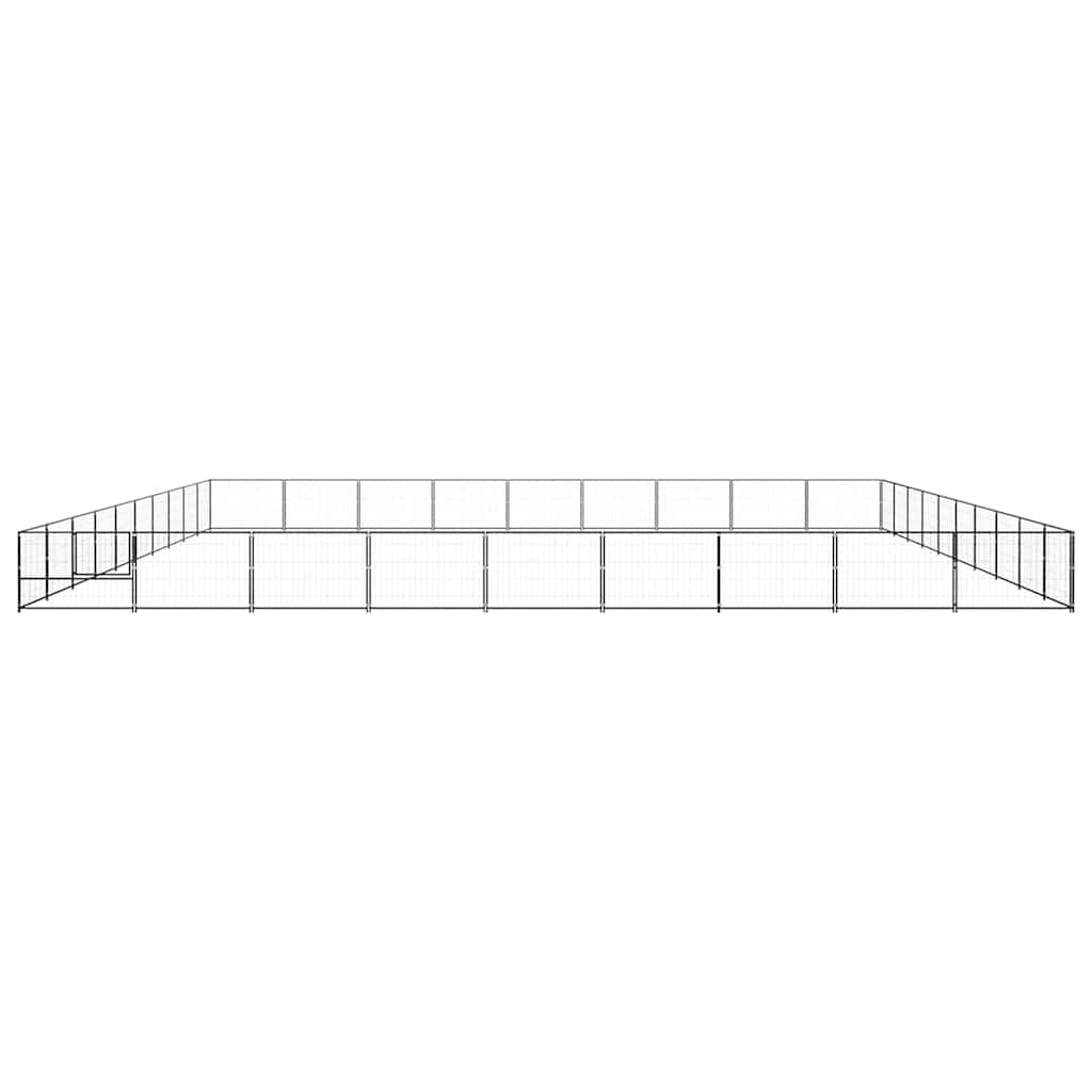 Hundezwinger Schwarz 90 m² Stahl