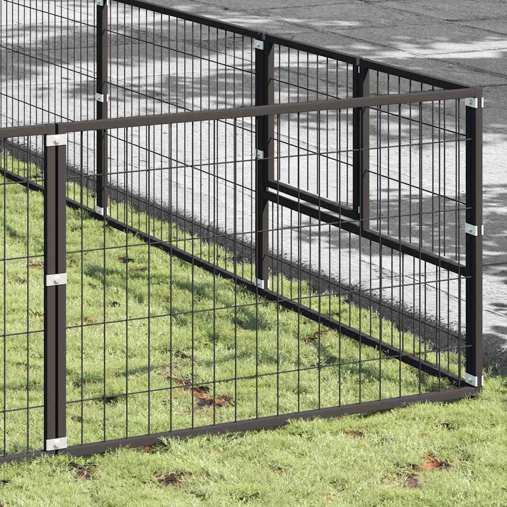 Hundezwinger Schwarz 100 m² Stahl