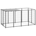 Hundezwinger Schwarz 2,42 m² Stahl
