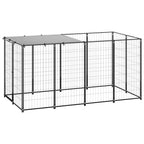 Hundezwinger Schwarz 2,42 m² Stahl