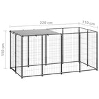 Hundezwinger Schwarz 2,42 m² Stahl