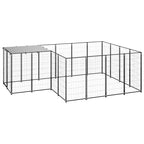 Hundezwinger Schwarz 6,05 m² Stahl
