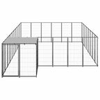 Hundezwinger Schwarz 15,73 m² Stahl