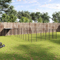 Hundezwinger Schwarz 19,36 m² Stahl