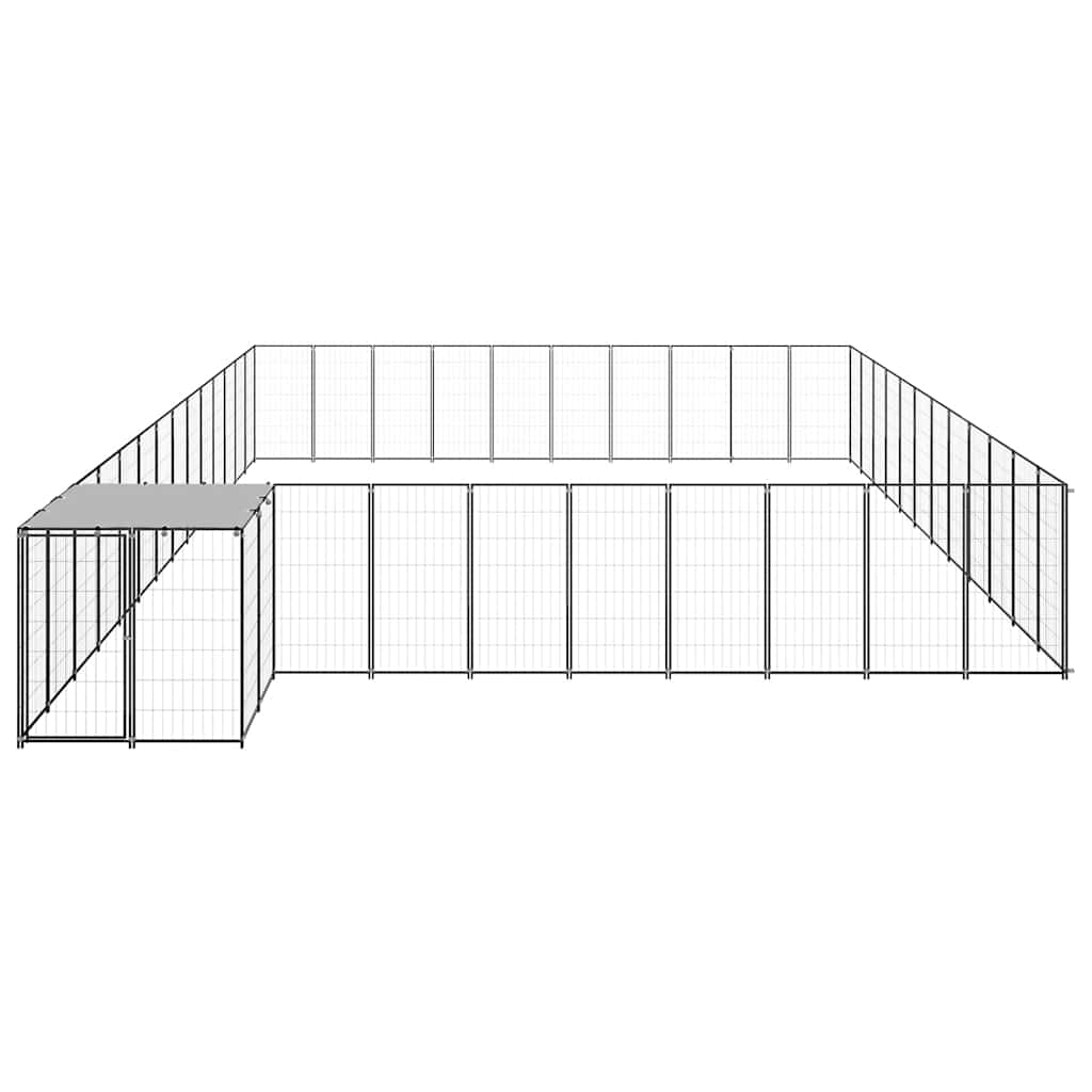 Hundezwinger Schwarz 37,51 m² Stahl
