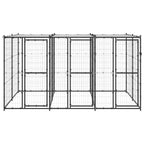 Outdoor-Hundezwinger Stahl mit Überdachung 7,26 m²