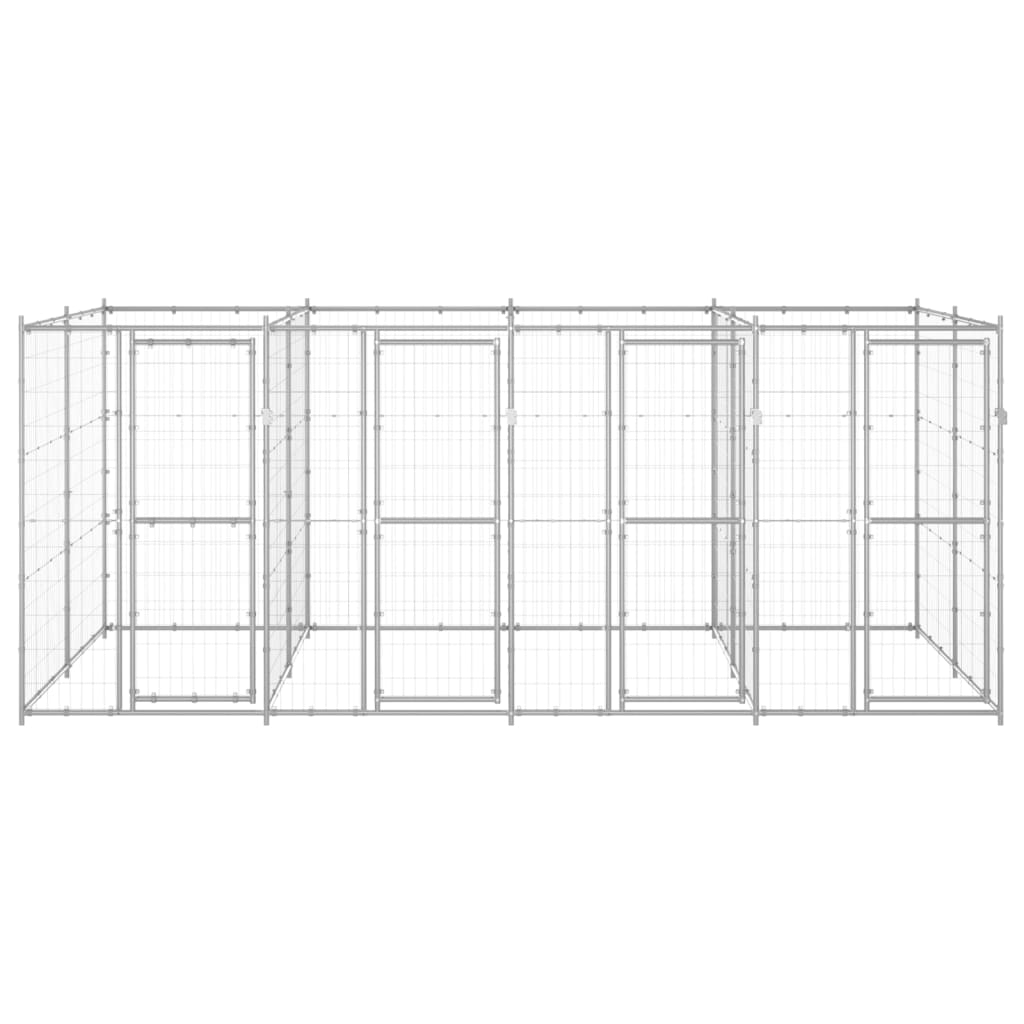 Outdoor-Hundezwinger Verzinkter Stahl 9,68 m²