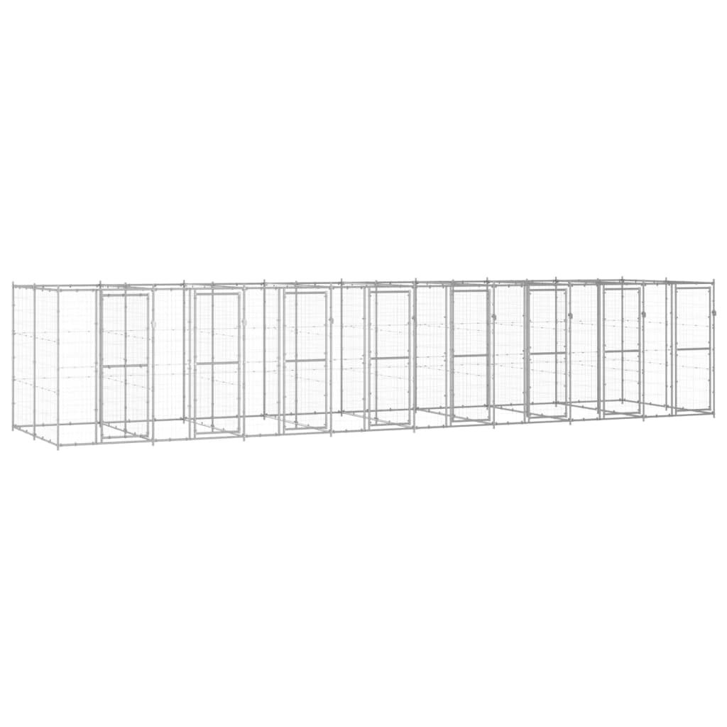 Outdoor-Hundezwinger Verzinkter Stahl 19,36 m²