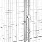 Outdoor-Hundezwinger mit Überdachung Verzinkter Stahl 26,62 m²