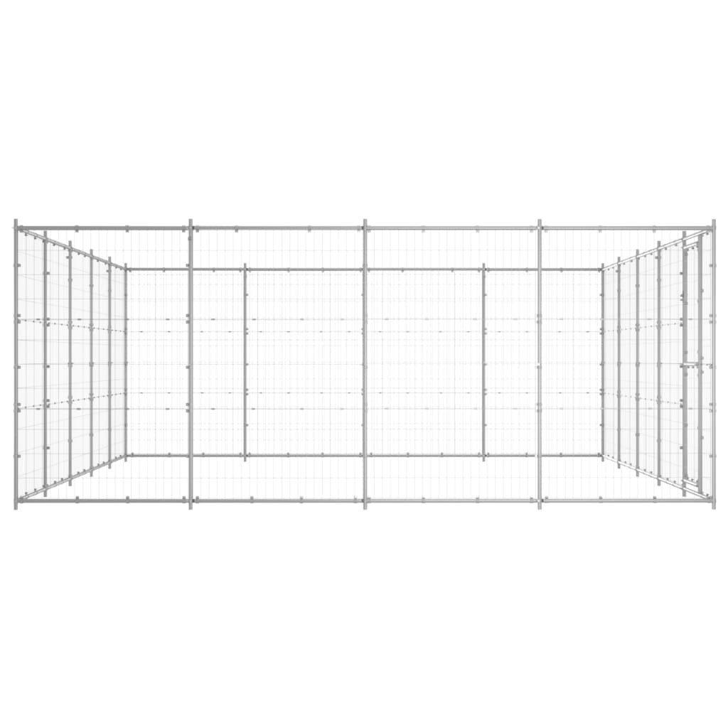 Outdoor-Hundezwinger Verzinkter Stahl 24,2 m²