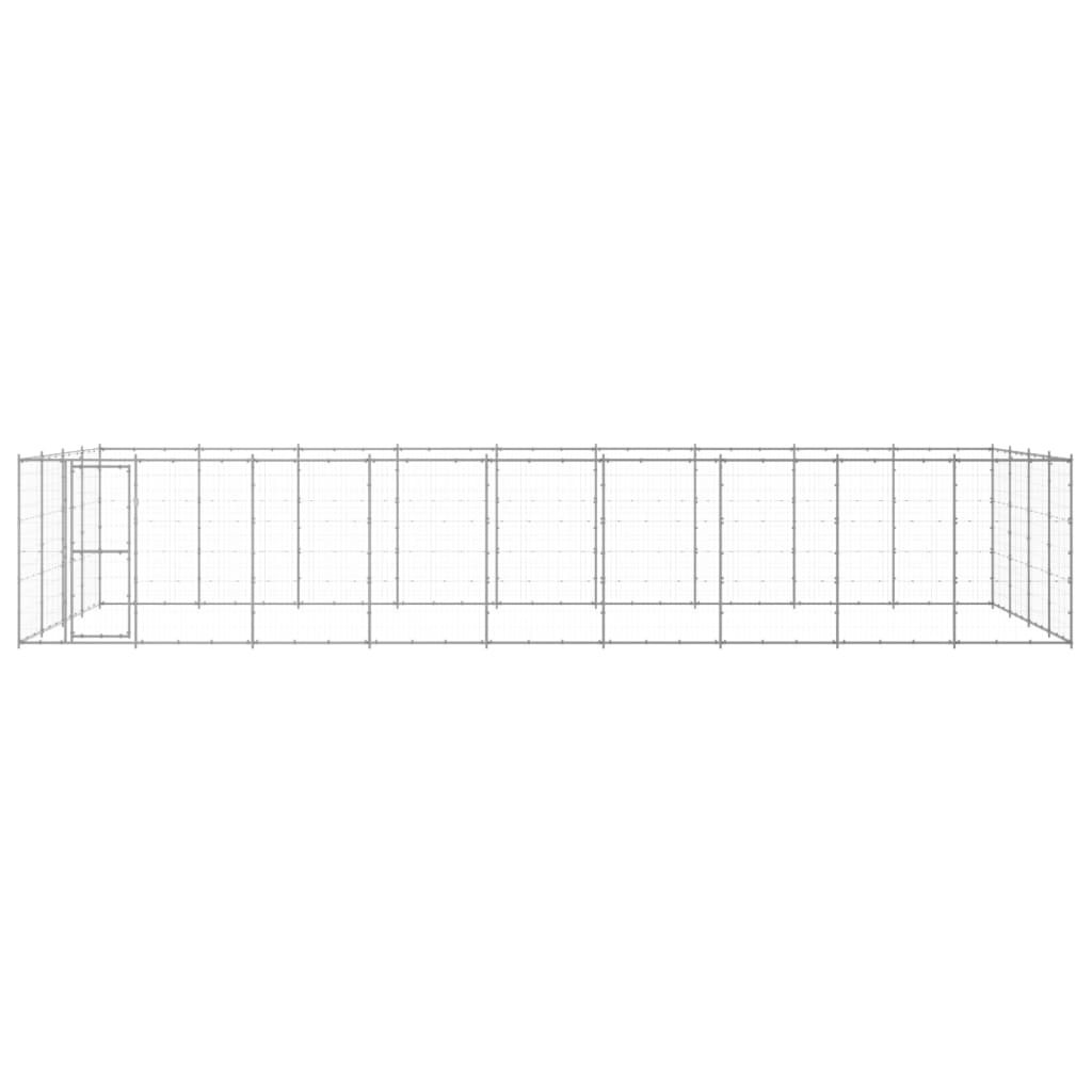 Outdoor-Hundezwinger Verzinkter Stahl 43,56 m²