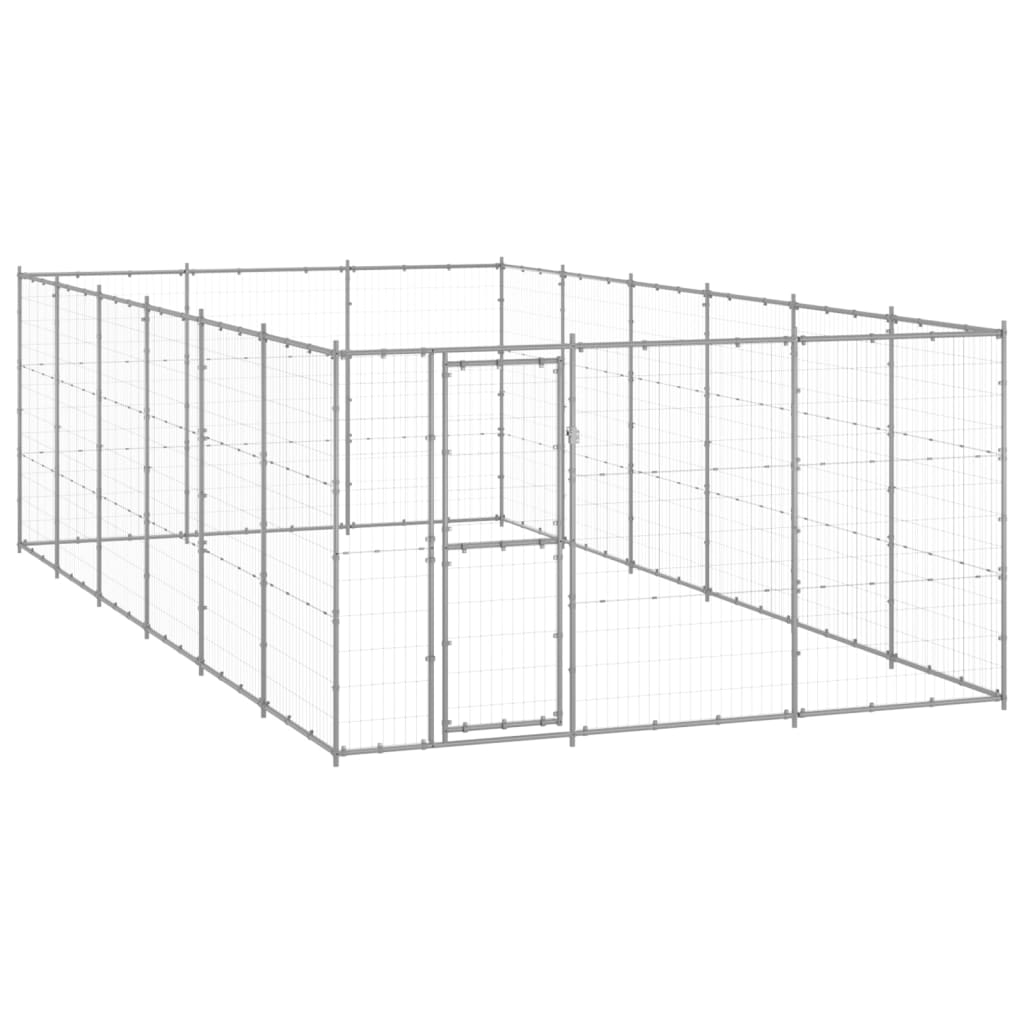 Outdoor-Hundezwinger Verzinkter Stahl 21,78 m²