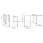 Outdoor-Hundezwinger Verzinkter Stahl 36,3 m²