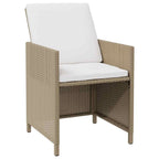 Gartenstühle mit Kissen 4 Stk. Poly Rattan Beige