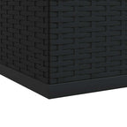 Garten-Kissenbox PE Rattan 100x97,5x104 cm Schwarz