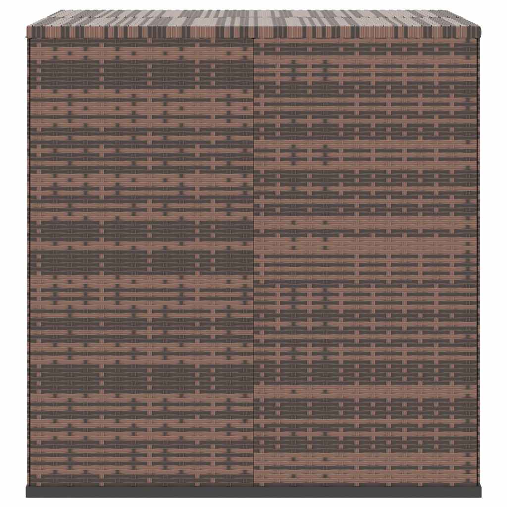 Garten-Kissenbox PE Rattan 100x97,5x104 cm Braun