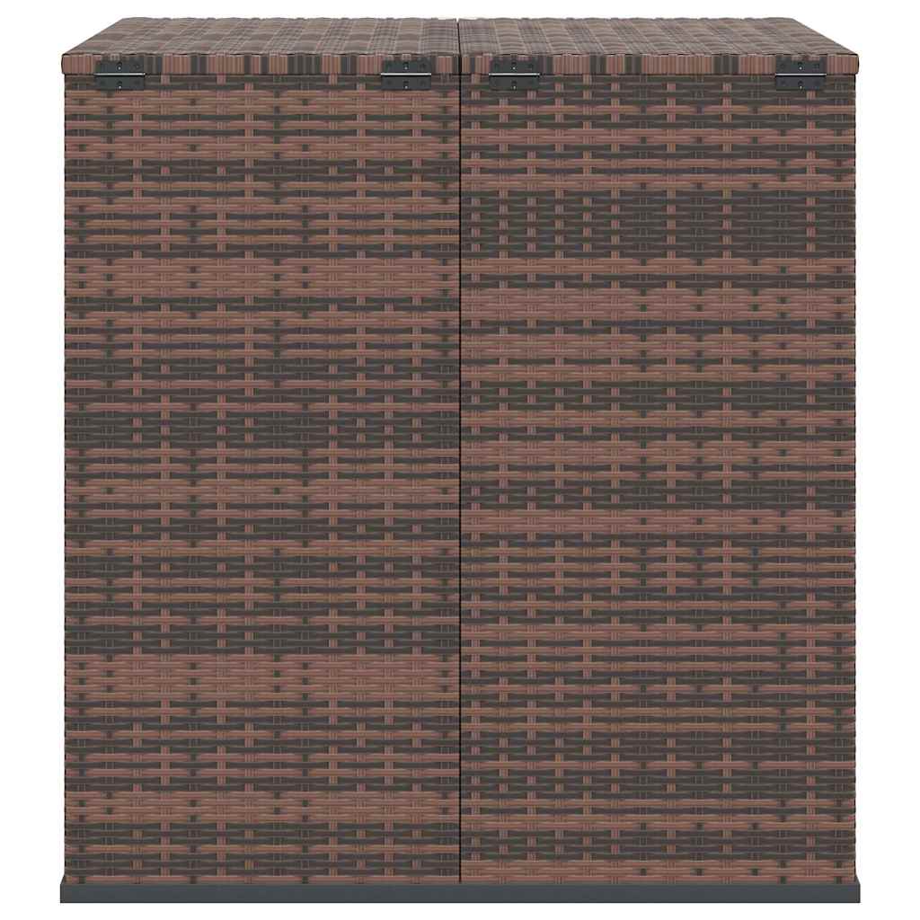 Garten-Kissenbox PE Rattan 100x97,5x104 cm Braun