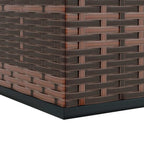Garten-Kissenbox PE Rattan 100x97,5x104 cm Braun