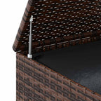 Garten-Kissenbox PE Rattan 100x97,5x104 cm Braun