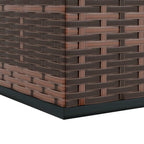 Garten-Kissenbox PE Rattan 145x100x103 cm Braun