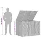 Garten-Kissenbox PE Rattan 145x100x103 cm Grau