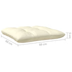 Garten-Ecksofa mit Kissen in Creme Massivholz Kiefer