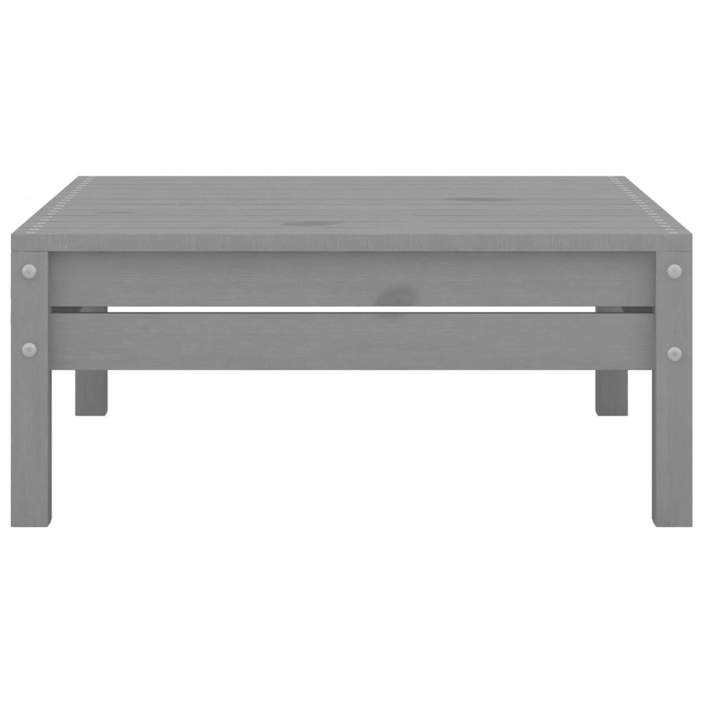 3-tlg. Garten-Lounge-Set Grau Kiefer Massivholz