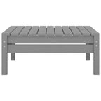 5-tlg. Garten-Lounge-Set Grau Kiefer Massivholz