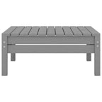 9-tlg. Garten-Lounge-Set Grau Kiefer Massivholz