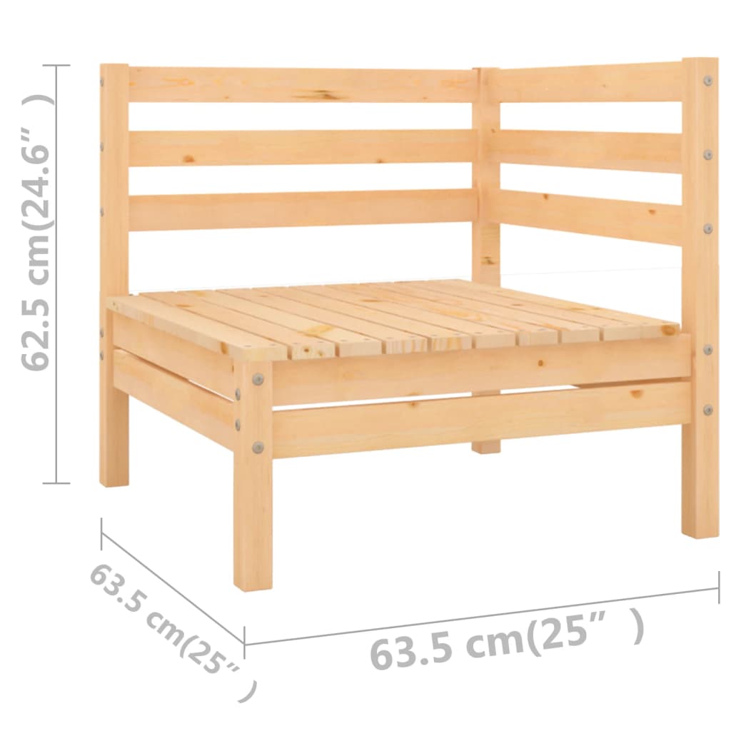 4-tlg. Garten-Lounge-Set Kiefer Massivholz