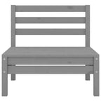 4-tlg. Garten-Lounge-Set Grau Kiefer Massivholz