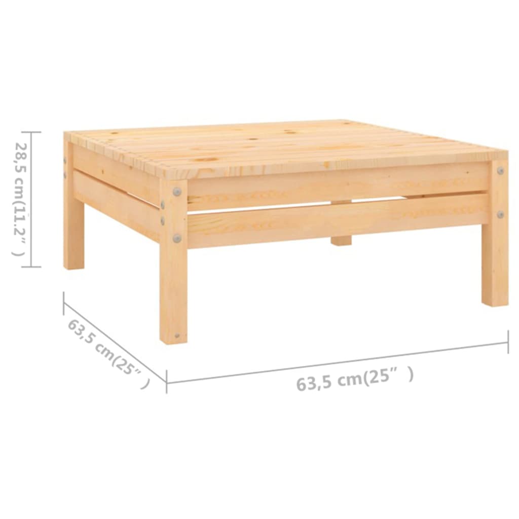4-tlg. Garten-Lounge-Set Massivholz Kiefer