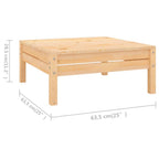 6-tlg. Garten-Lounge-Set Massivholz Kiefer