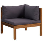 2-Sitzer-Gartensofa mit Kissen Massivholz Akazie