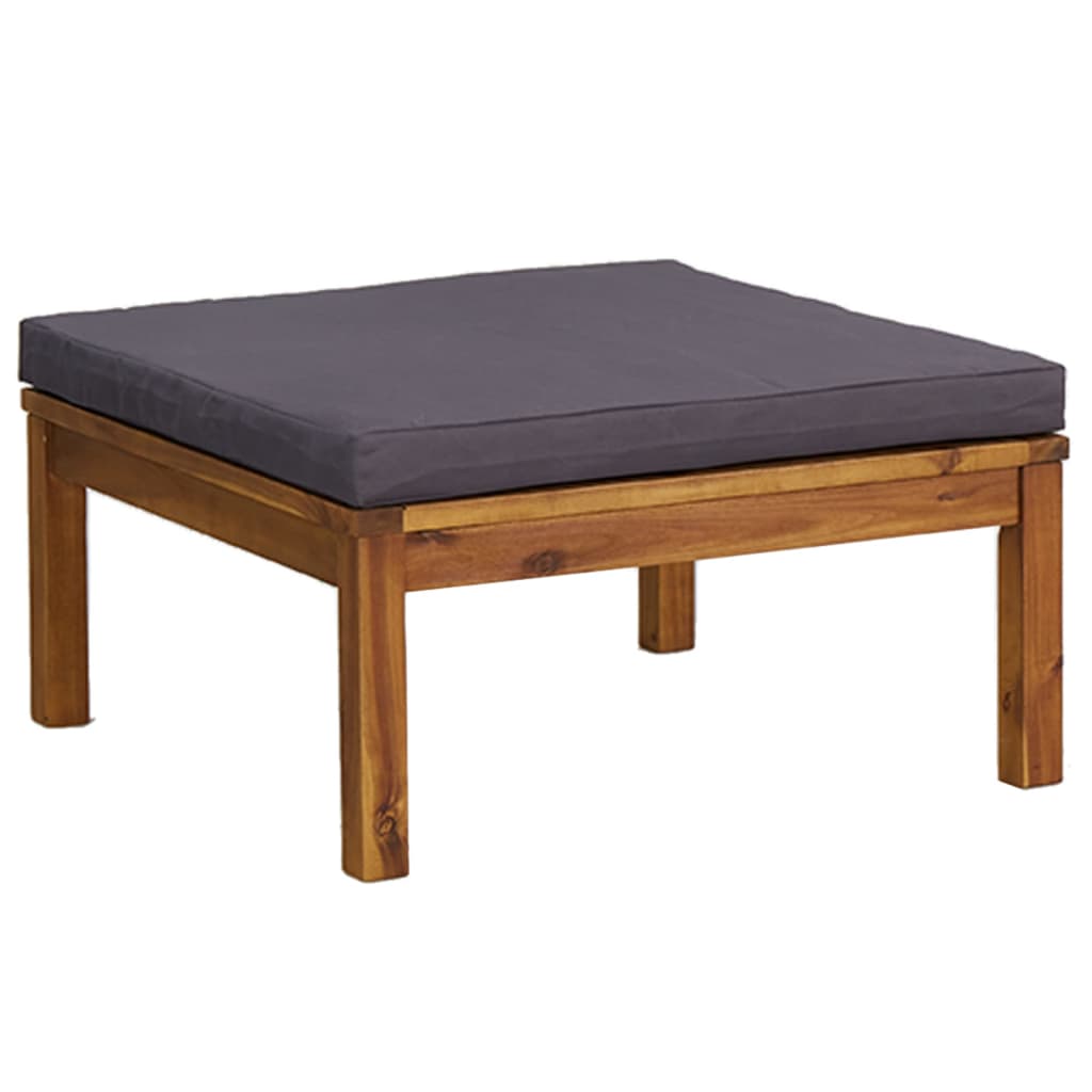 3-tlg. Garten-Lounge-Set mit Auflagen Massivholz Akazie