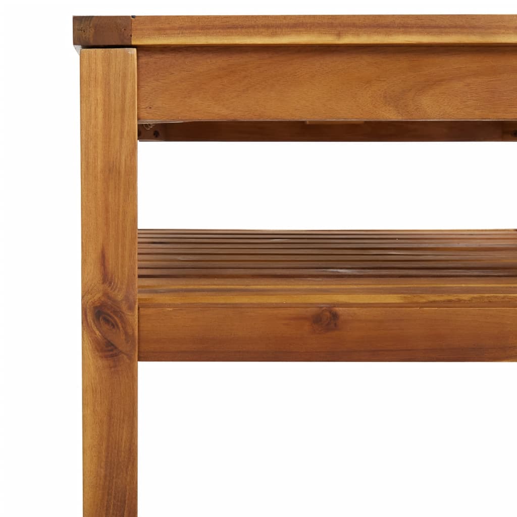 7-tlg. Garten-Lounge-Set mit Auflage Massivholz Akazie