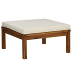4-tlg. Garten-Lounge-Set mit Creme Kissen Massivholz Akazie