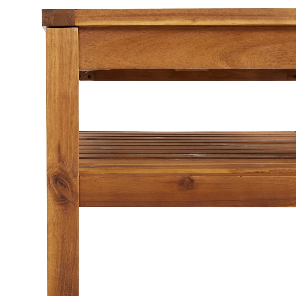 9-tlg. Garten-Lounge-Set mit Creme Kissen Massivholz Akazie