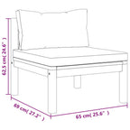 7-tlg. Garten-Lounge-Set mit Creme Kissen Massivholz Akazie