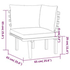8-tlg. Garten-Lounge-Set mit Kissen Massivholz Akazie
