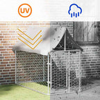 Outdoor-Hundezwinger mit Dach 200x100x150 cm