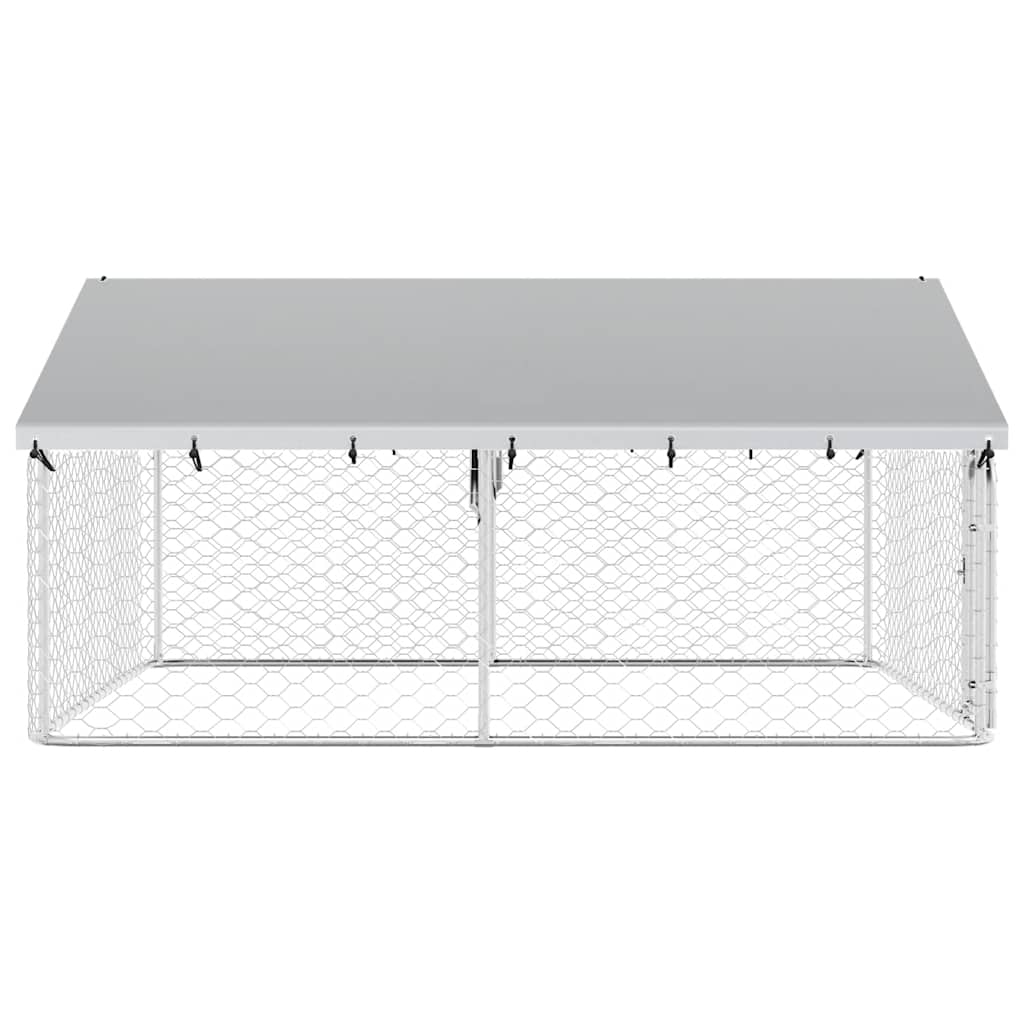Outdoor-Hundezwinger mit Dach 300x300x150 cm