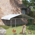 Outdoor-Hundezwinger mit Dach 300x300x150 cm