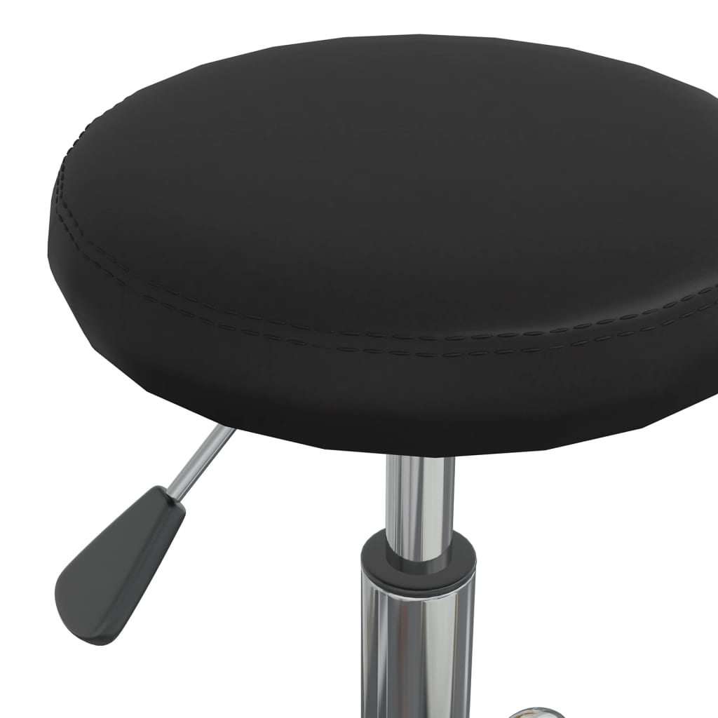Massagehocker Kunstleder Schwarz